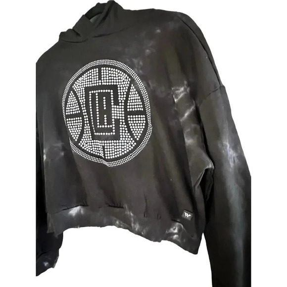 The Wild Collective Black NBA Los Angeles Long Sleeve Pullover Hoodie Size XS - Picture 3 of 5